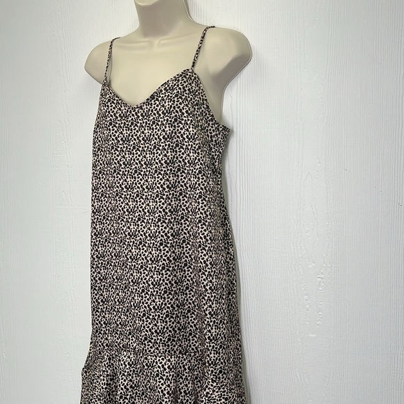 Urban Outfitters - Animals Leopard Print Adjustable Straps Midi Dress Size Small - Picture 6 of 11